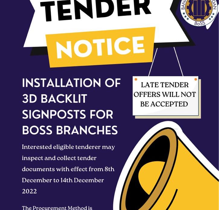 Installation of 3D backlit signposts for Bank of South Sudan Branches