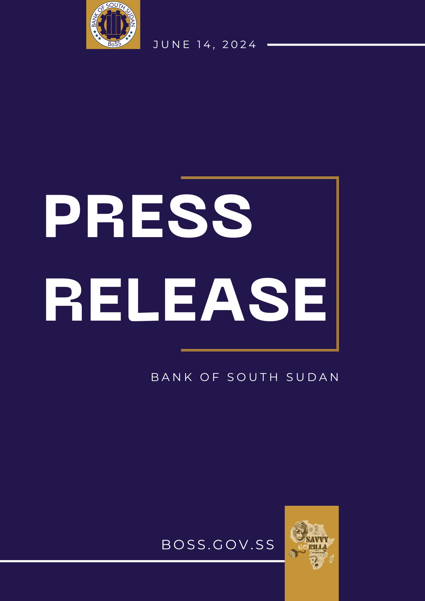 June 14, 2024 Press Release - BoSS | Bank of South Sudan